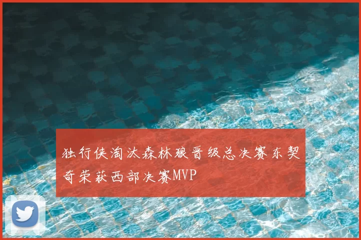 独行侠淘汰森林狼晋级总决赛东契奇荣获西部决赛MVP