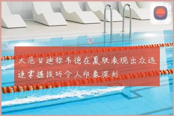 大范甘迪称韦德在夏联表现出众迅速掌握技巧令人印象深刻